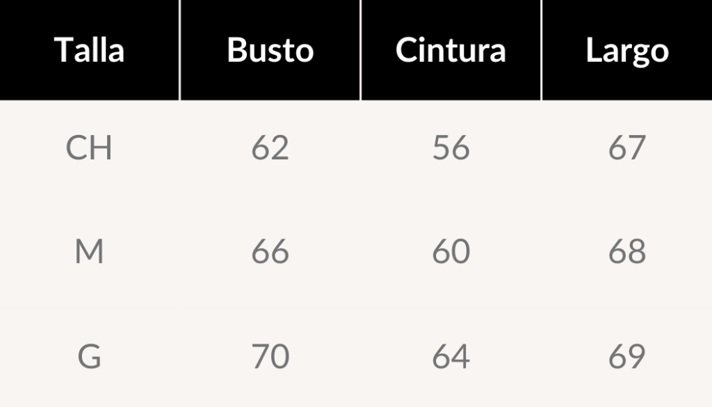 guía de tallas go to body