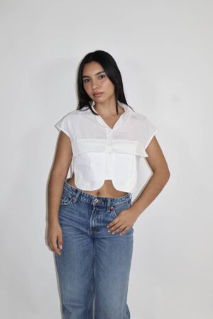 camisa victoria corta blanca
