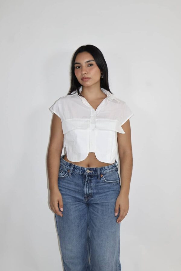 camisa victoria corta blanca