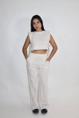 pantalón suelto de lino